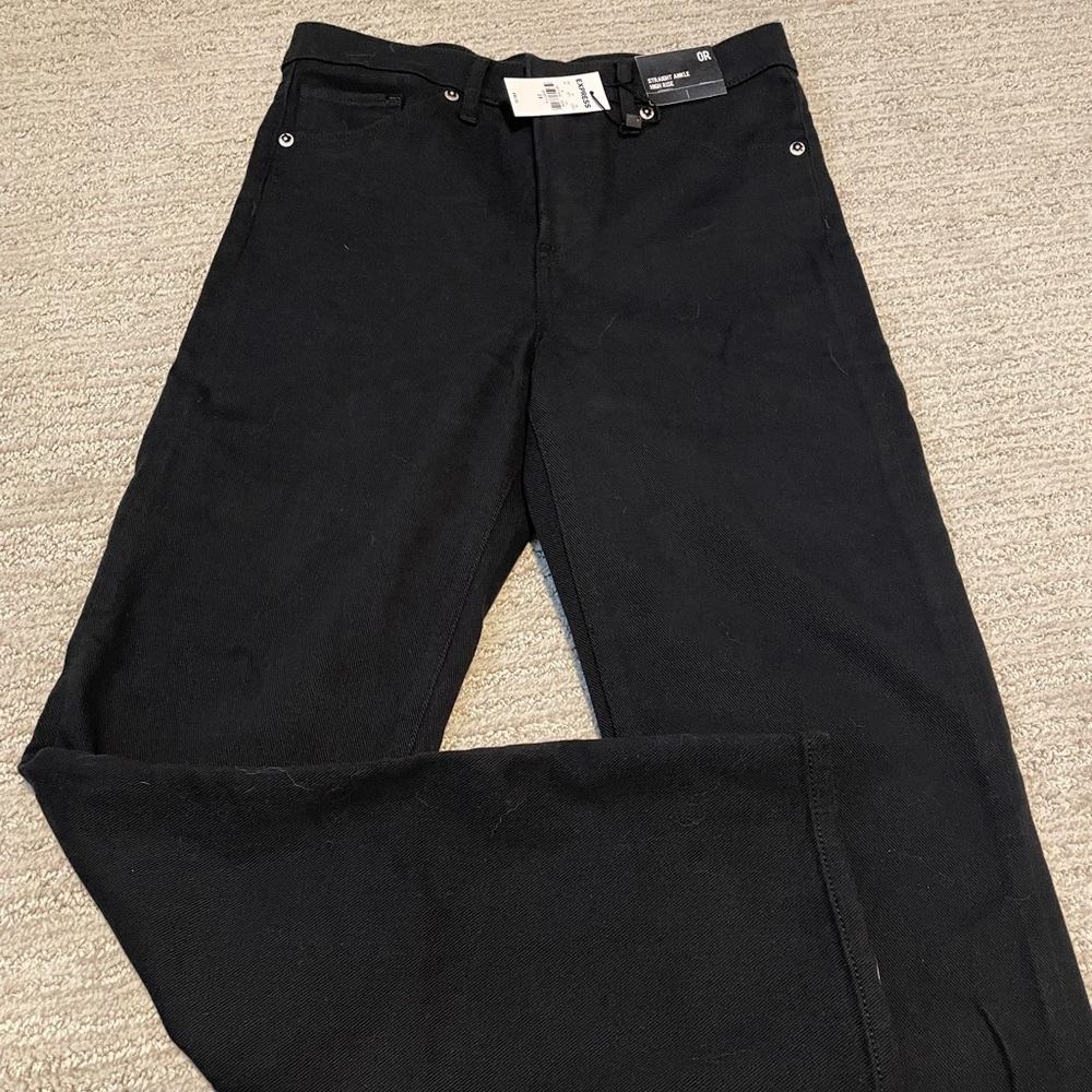 Express Black Straight Leg Jeans
